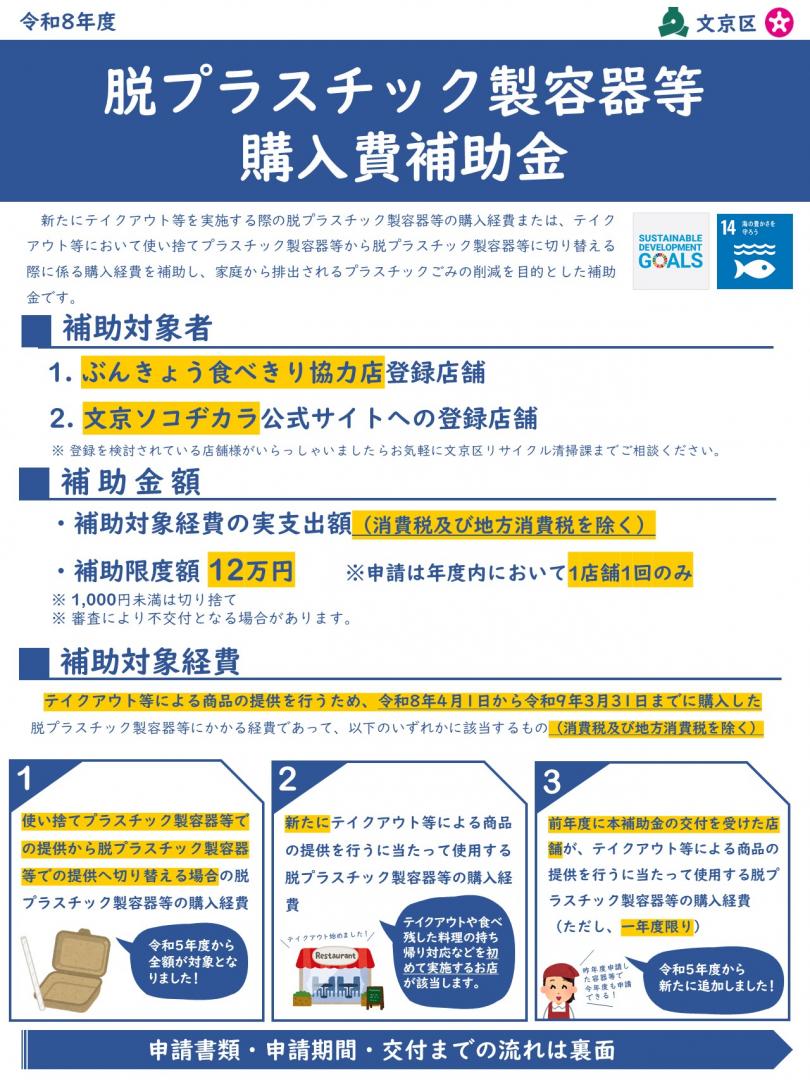 ℝ8脱プラ補助金チラシ表