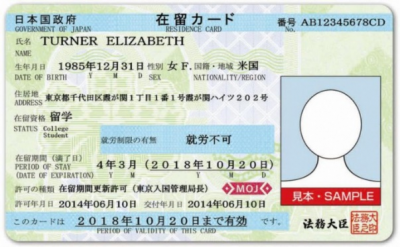 在留カード表