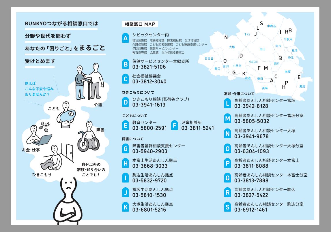 BUNKYOつながる相談窓口リーフレット