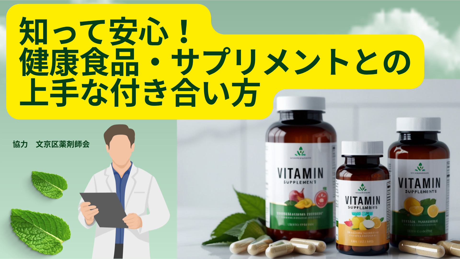 知って安心!健康食品・サプリメントとの上手な付き合い方
