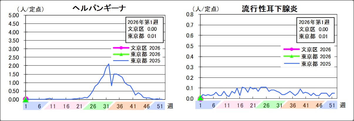 ヘルパンギーナ文京区0東京都0.01流行性耳下腺炎文京区0東京都0.01