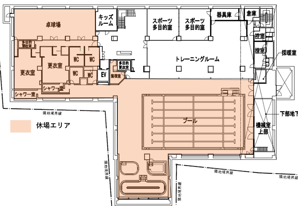 休場エリア図