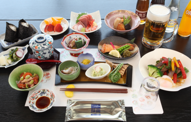 やまびこ荘の夕食写真（一例）