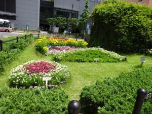平日コースの花壇