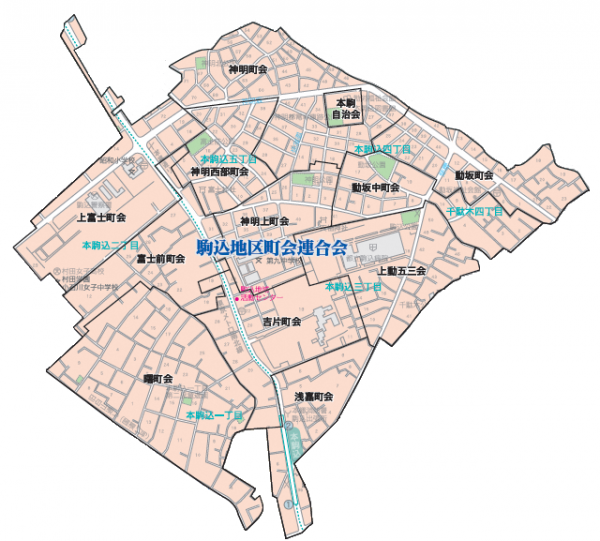 画像：駒込地区地図
